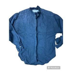 Vintage New Hero 100% Cotton Button-Up‎ Shirt S Earthy Minimalist Western Y2K